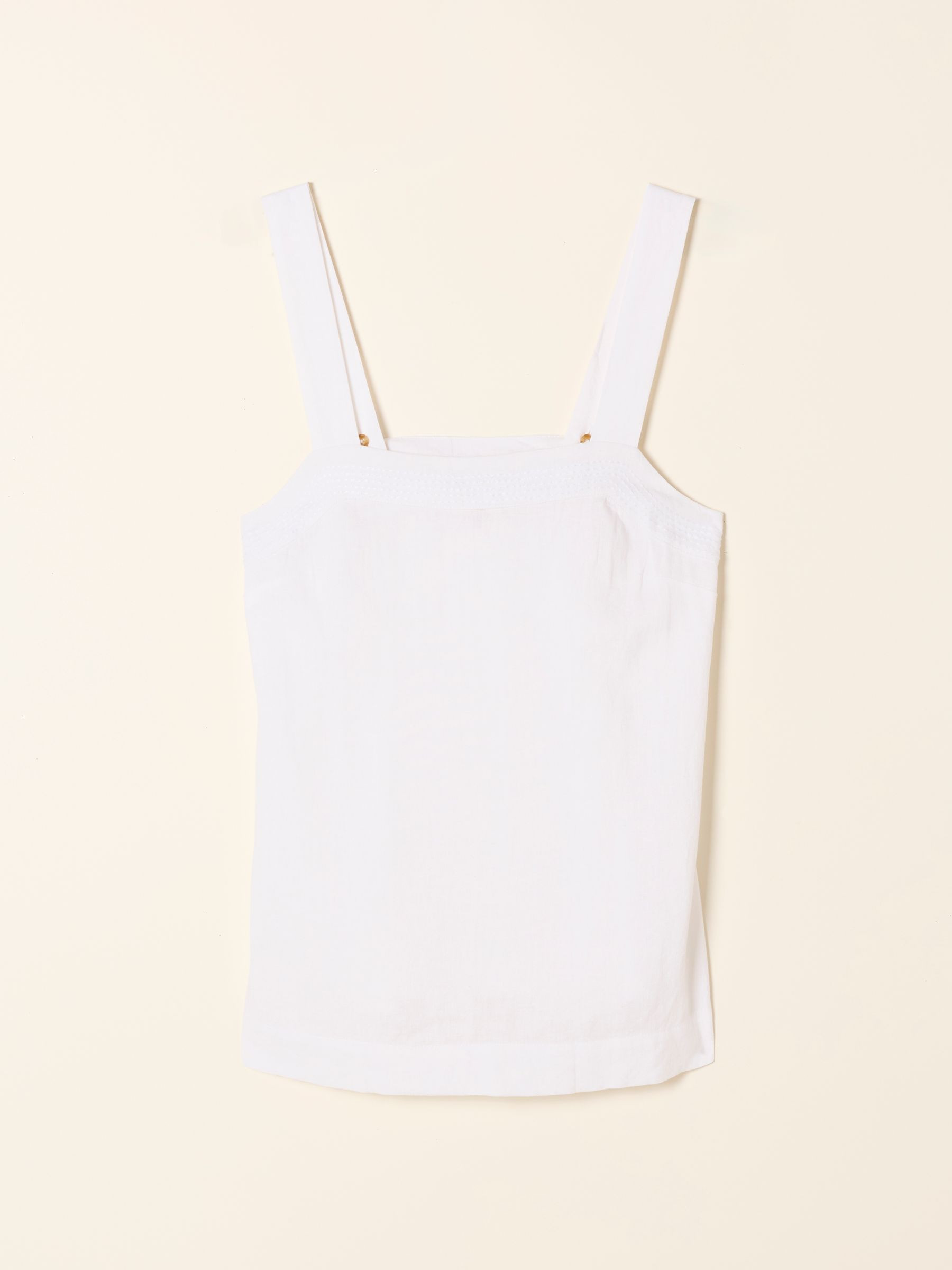 Joesie White Regular Stripe Cami | Fat Face