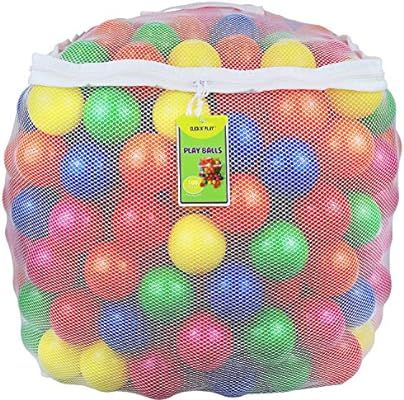 Click N' Play Pack of 100 Phthalate Free BPA Free Crush Proof Plastic Ball, Pit Balls - 6 Bright ... | Amazon (US)