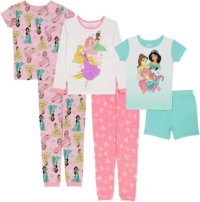 Disney 6-piece Snug-fit Cotton Pajama Set, Soft & Cute for Kids | Amazon (US)