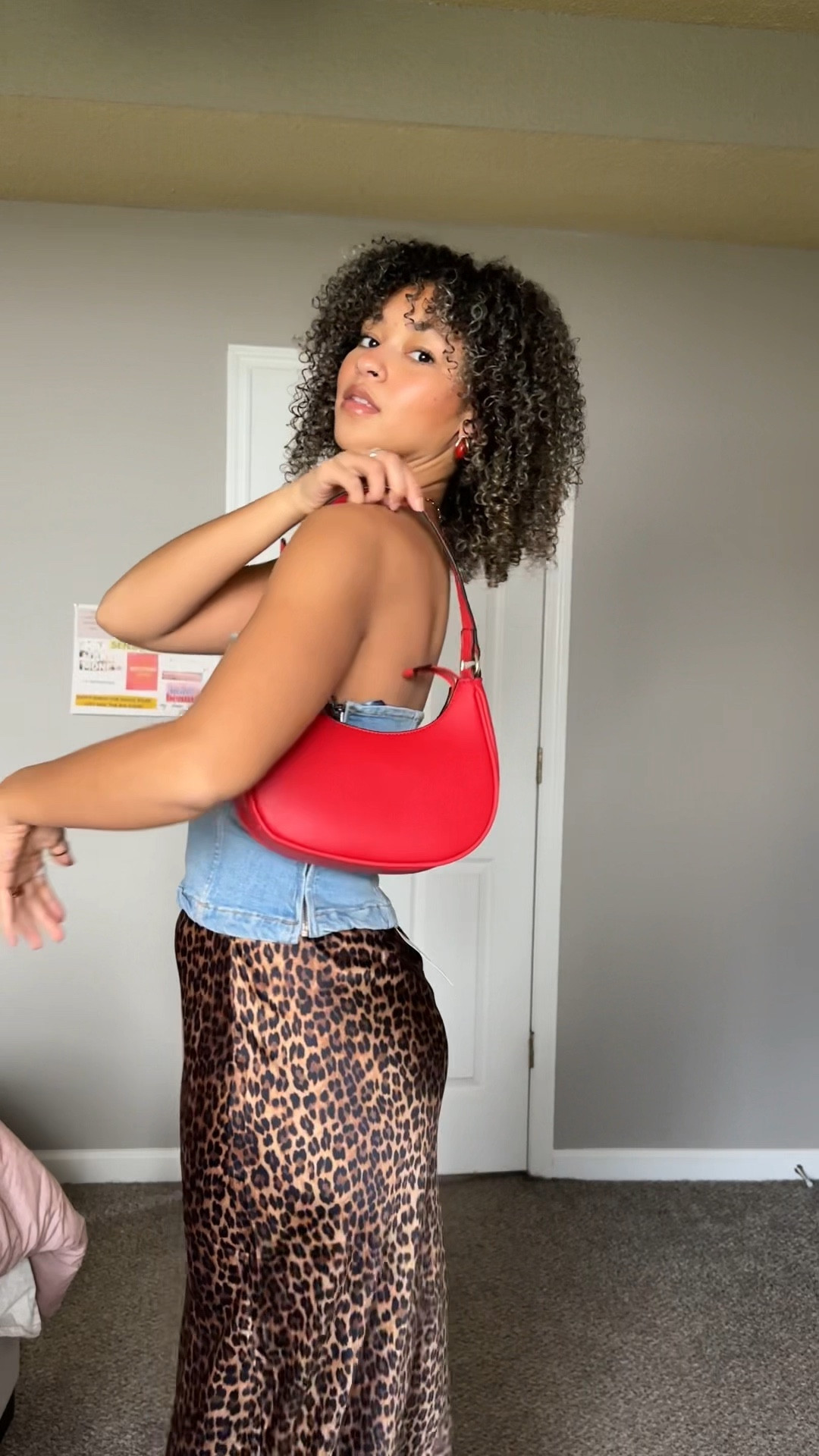 accessorizing with a pop of red😍💋🍒 paired this red purse with a more fun look with leopard print and denim strapless top, a basic look with a black vest and linen pants, or a flirty look with a black and white polka dot dress. such a fun way to spice up an outfit!

#LTKStyleTip #LTKFindsUnder50