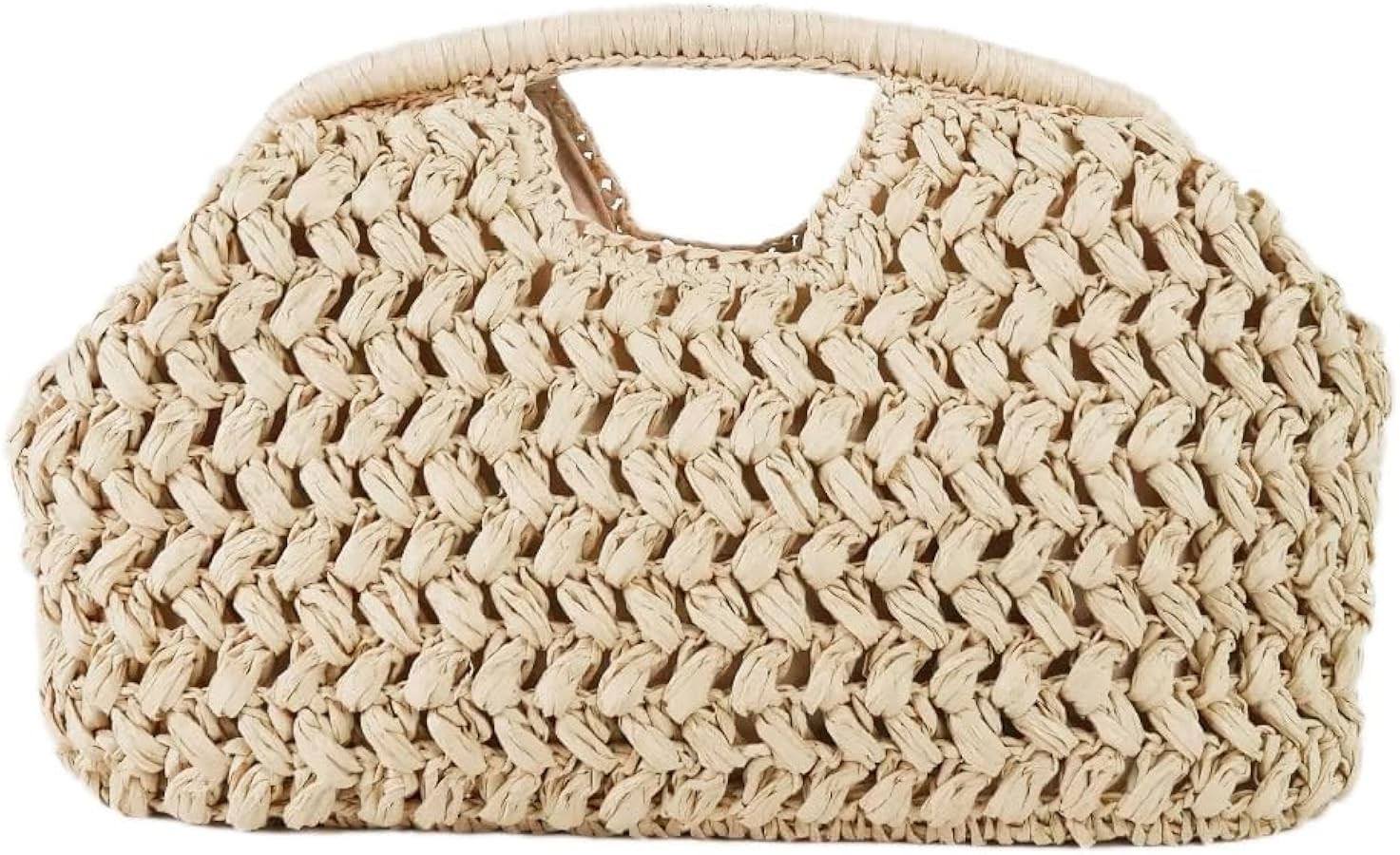 Large Straw Clutch Bag for Women Summer Satchel Purse Fashion Woven Top Hanlde Handbags for Beach... | Amazon (US)