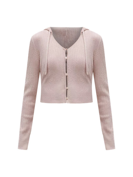 Micro Cable Merino Wool Hooded Cardigan | Lululemon (US)