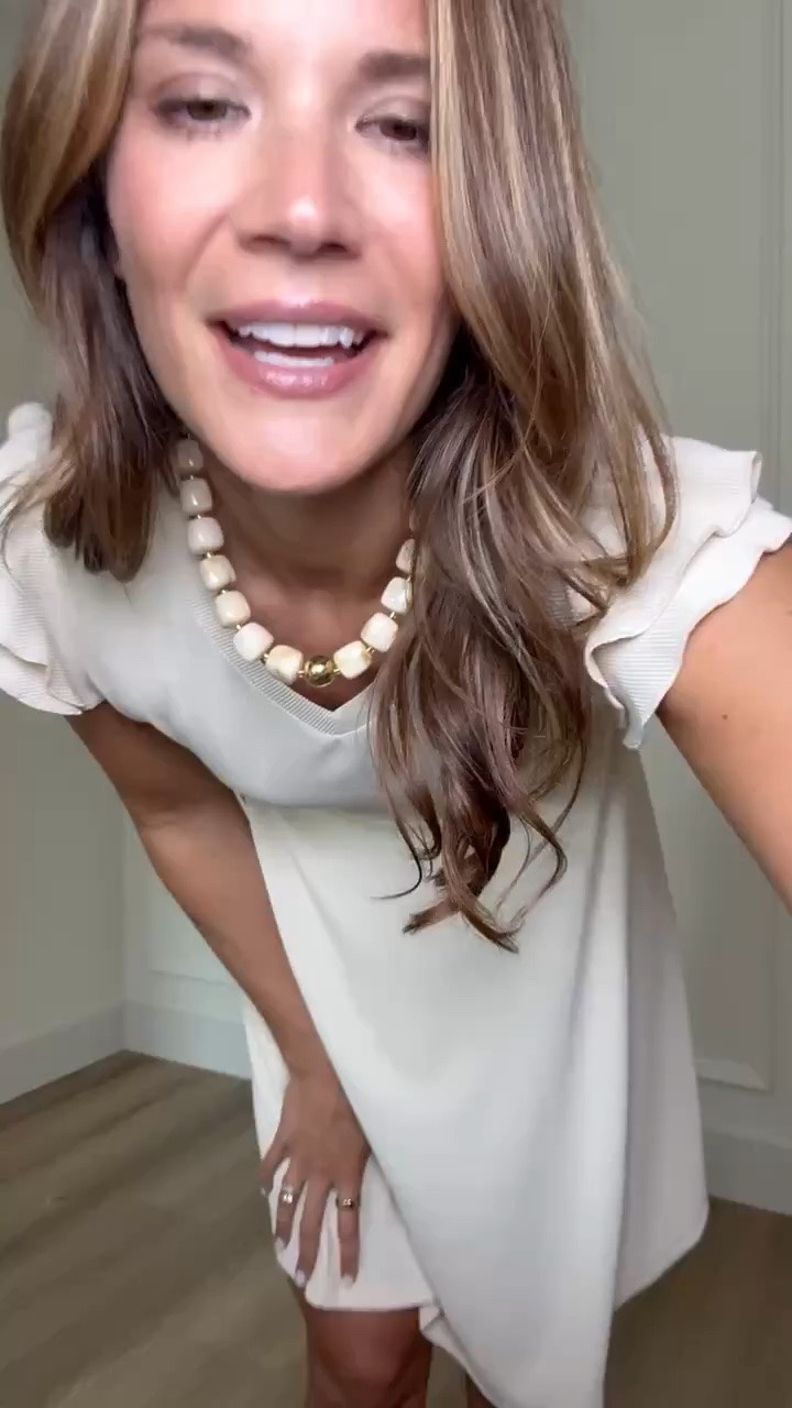 This little cream dress is one of those easy pieces you can style so many ways. The flutter sleeves and swingy skirt give it such a cute shape!

cream dress, casual dress, flutter sleeve dress, summer dress, transitional outfit, everyday dress, neutral outfit, tall girl style, easy outfit, stangandco

#LTKootd #LTKSeasonal #LTKTall