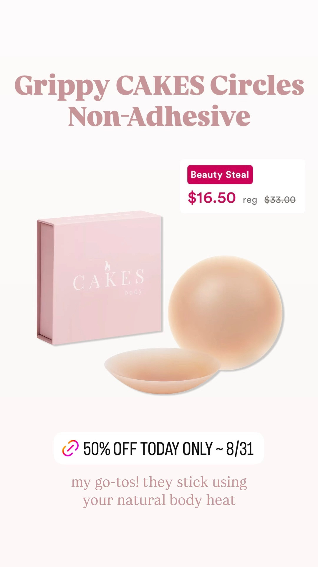 Cakes nipple covers 50% off today only!

#LTKSaleAlert