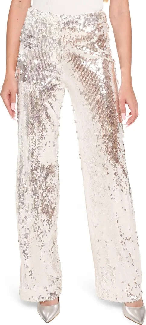 WAYF x Jourdan Sloane Lily Sequin Wide Leg Pants | Nordstrom | Nordstrom