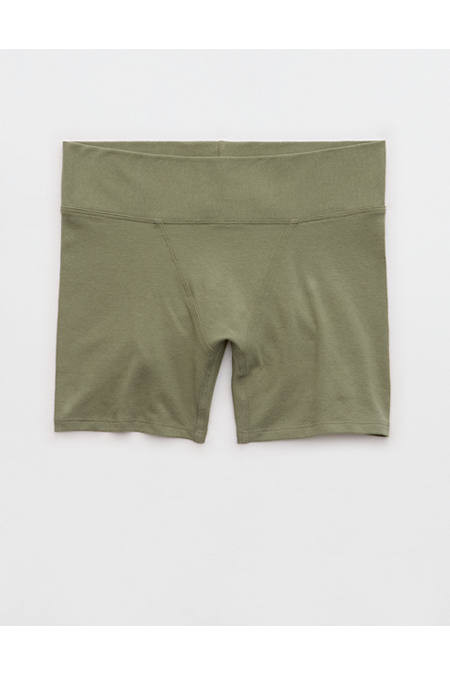 Superchill Cotton Classic Boxer Underwear Women's Olive Fun XXS | Aerie
