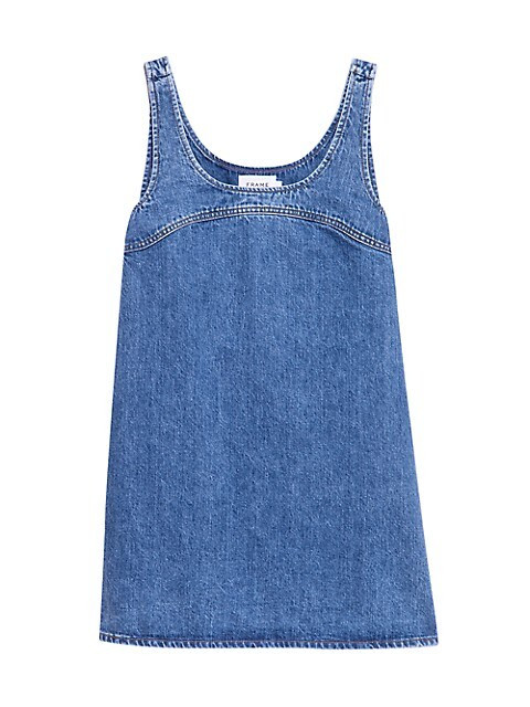Micro Flare Denim Minidress | Saks Fifth Avenue