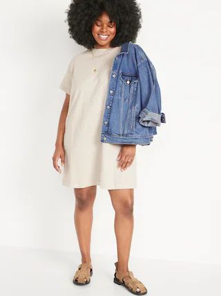 Vintage Slub-Knit T-Shirt Shift Dress for Women | Old Navy (US)