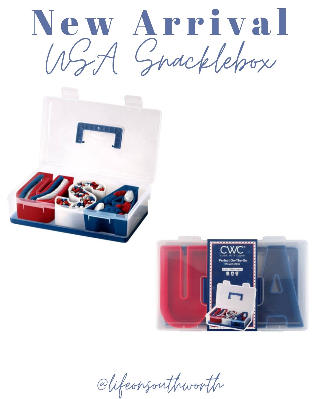 USA patriotic Snacklebox for the summer win! Perfect for all the summer celebrations & on the go! Love that you can take the pieces in & out, making it portable or can use on a festive table. 
Stock it with your favorite candy, fruit, snacks, & more! 

#LTKKids #LTKFamily #LTKSeasonal
