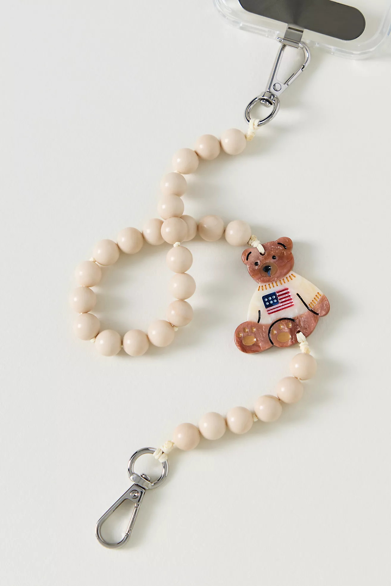 Solar Eclipse Hand-Painted Charm Beaded Phone Chain | Anthropologie (US)