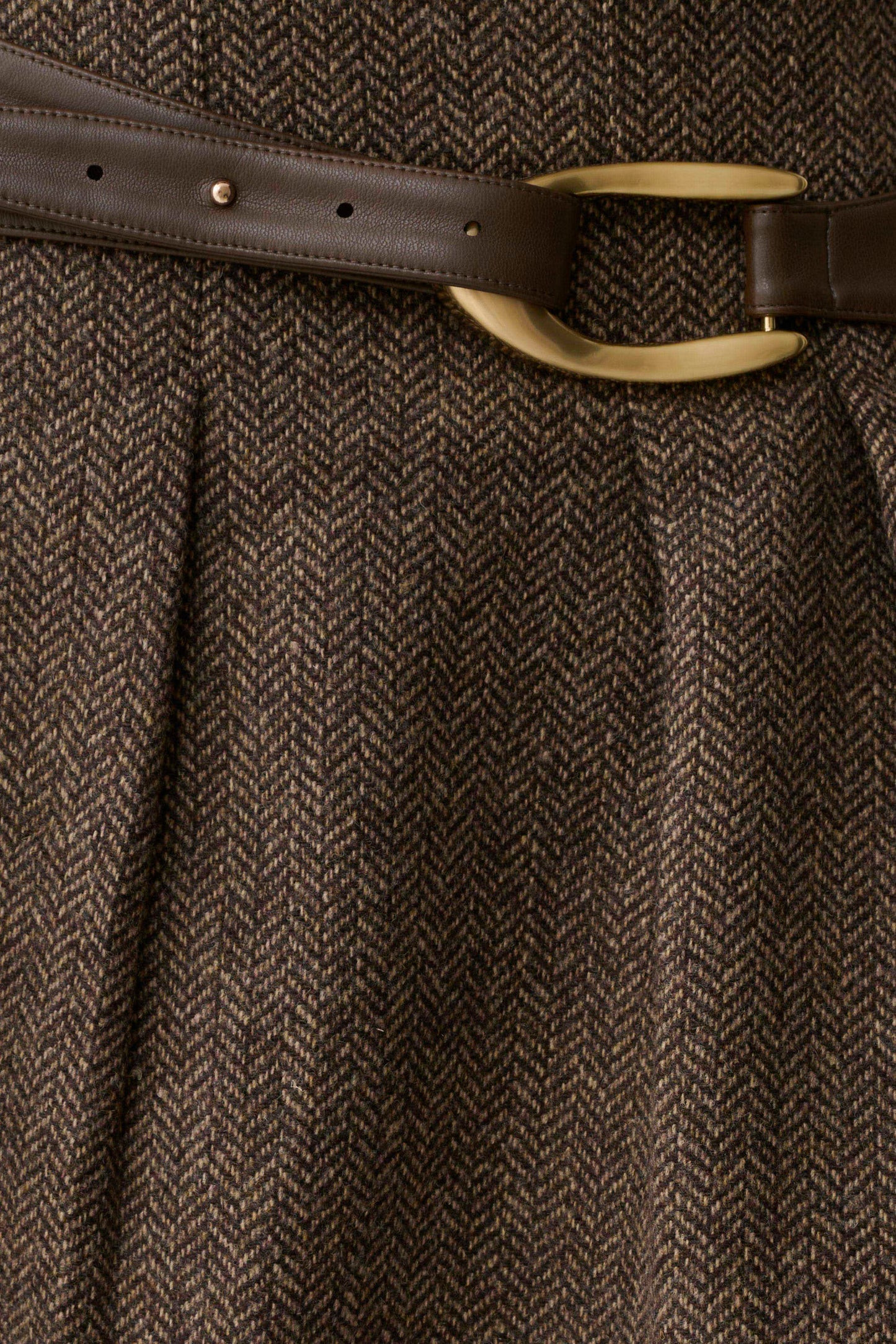Mini Skirt With Hardware - Herringbone | MESHKI US