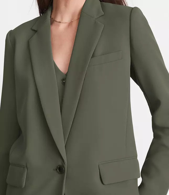 LOFT Versa Crepe Drape Relaxed Blazer | LOFT