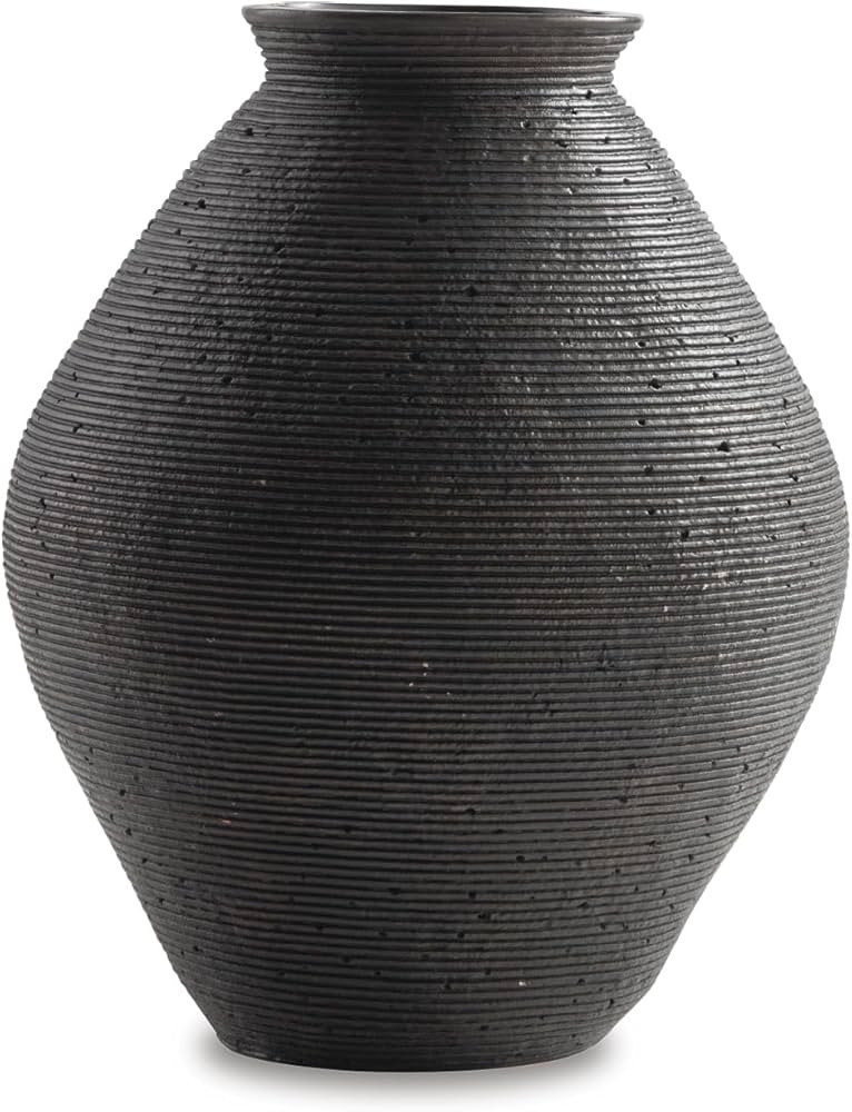 Signature Design by Ashley Hannela 17" Modern Distressed Polyresin Vase, Antique Brown | Amazon (US)