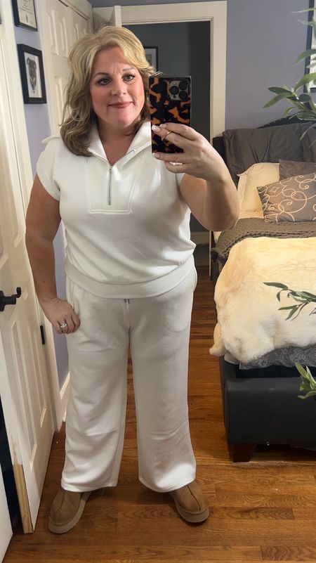 TGIF! What a week! I couldn’t wait to get home and get into comfy clothes! This 2–piece set from Amazon is perfect. It’s so soft. Super stretchy material that moves with you.  Hind sight  I would have sized up as this runs a bit snug But it’s on, it’s staying here and I’m so happy with it.
Lounge wear, 2 piece set, comfortable outfits, spring outfits, summer outfits, pajamas, Ugg , sweatpants, tracksuit 

#LTKVideo #LTKmidsize #LTKfindsunder50