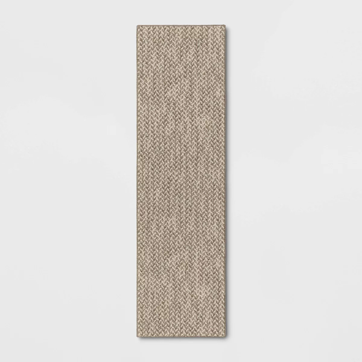 2'x7' Washable Weave Herringbone Runner Rug Cream - Threshold™ | Target