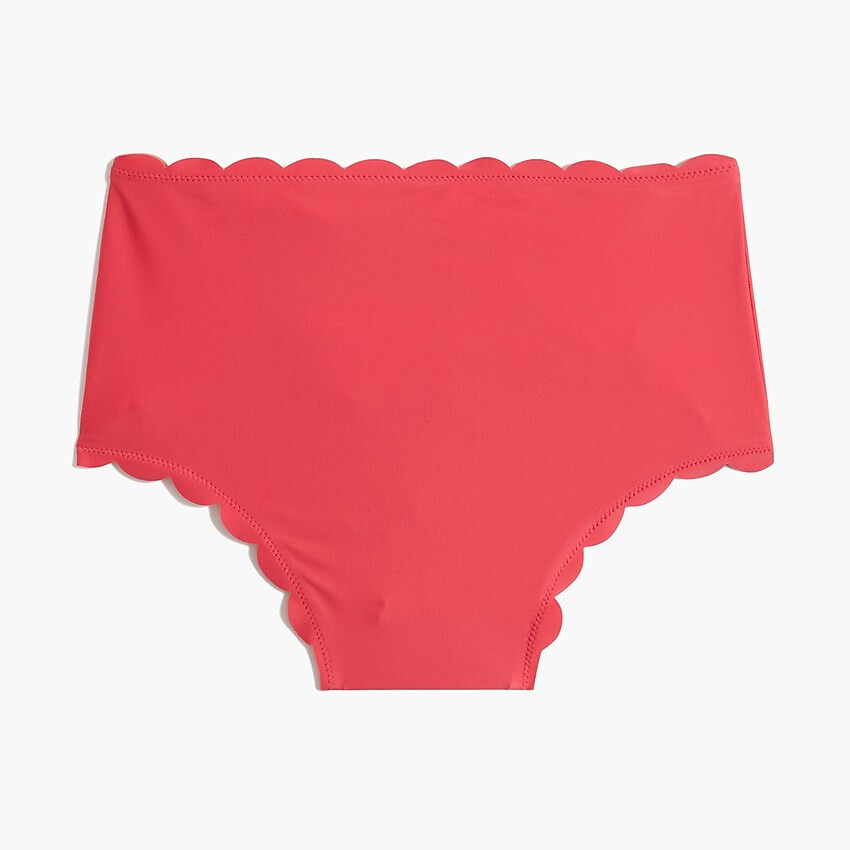 High-rise scalloped bikini bottom | J.Crew Factory