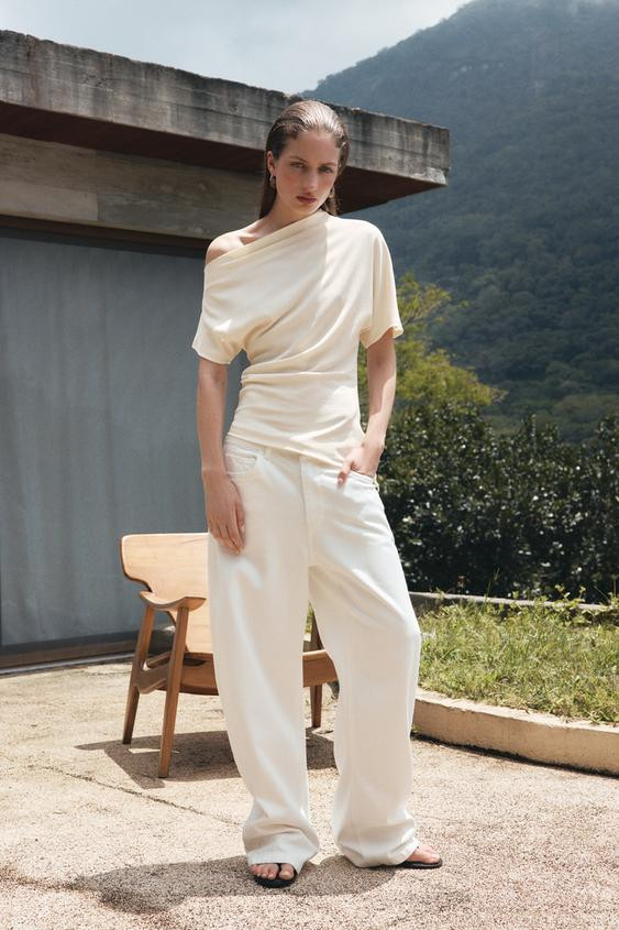 ZW COLLECTION LIMITED EDITION ASYMMETRIC DRAPED BLOUSE | Zara AU