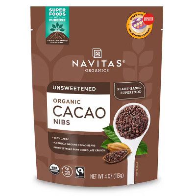 Navitas Organics Unsweetened Cacao Nibs - 4oz | Target