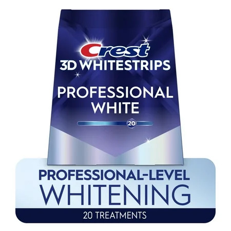 Crest 3D Whitestrips Professional White At-home Teeth Whitening Kit, 20 Treatments,20 Levels Whiter | Walmart (US)