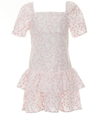 Big Girls Mini Embroidered Tiered Floral Lace Dress | Dillard's