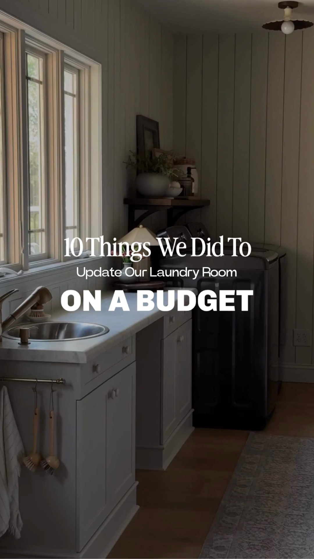 Laundry room makeover | wood corbels | wood knobs | vintage runner | ginger jar | budget friendly home decor 

#LTKHome #LTKSaleAlert