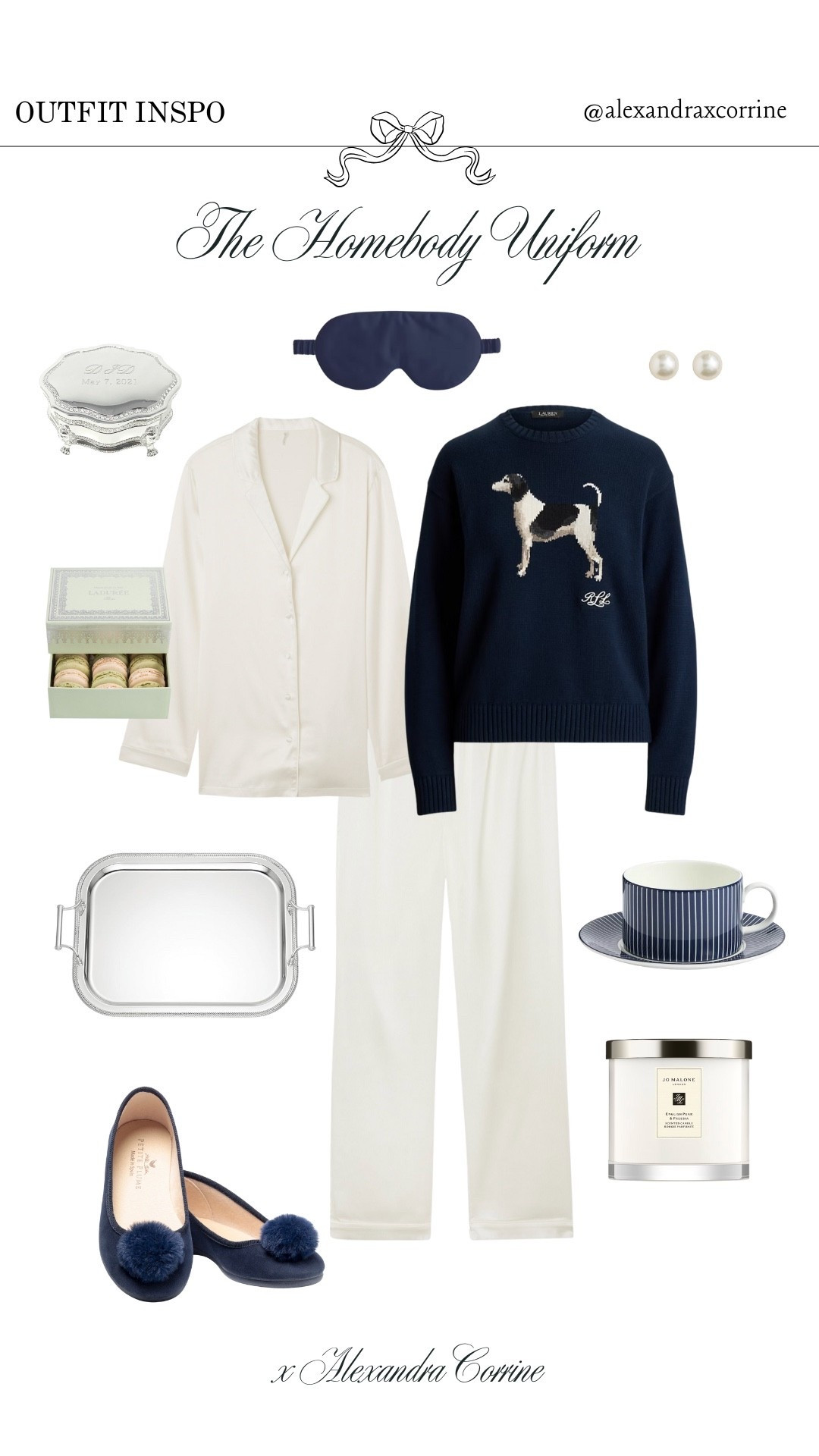 The homebody uniform ☕️🤍🧺🕯️

Outfit inspo, outfit ideas, pajamas, loungewear, lounge set, winter outfit, sweater, Ralph Lauren, navy blue, slippers, homebody, cozy at home

#LTKSeasonal #LTKStyleTip