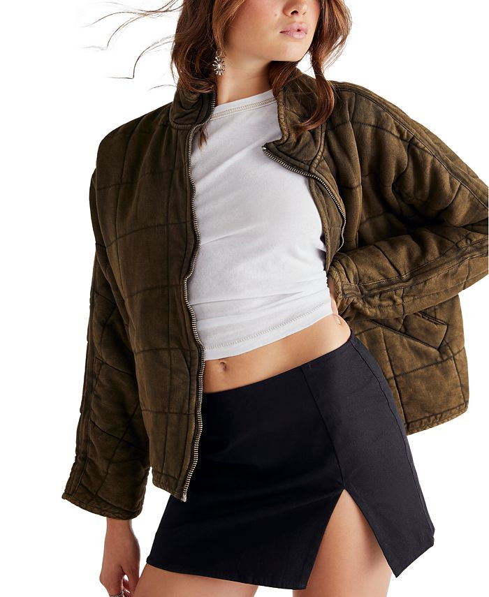 Free People Quilted Dolman-Sleeve Jacket & Reviews - Jackets & Blazers - Women - Macy's | Macys (US)