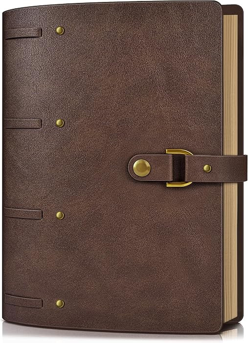 Leather Journal Notebook, A6 Size 5.3 x 7 inches 260 Pages Refillable Vintage Travel Notebook wit... | Amazon (US)