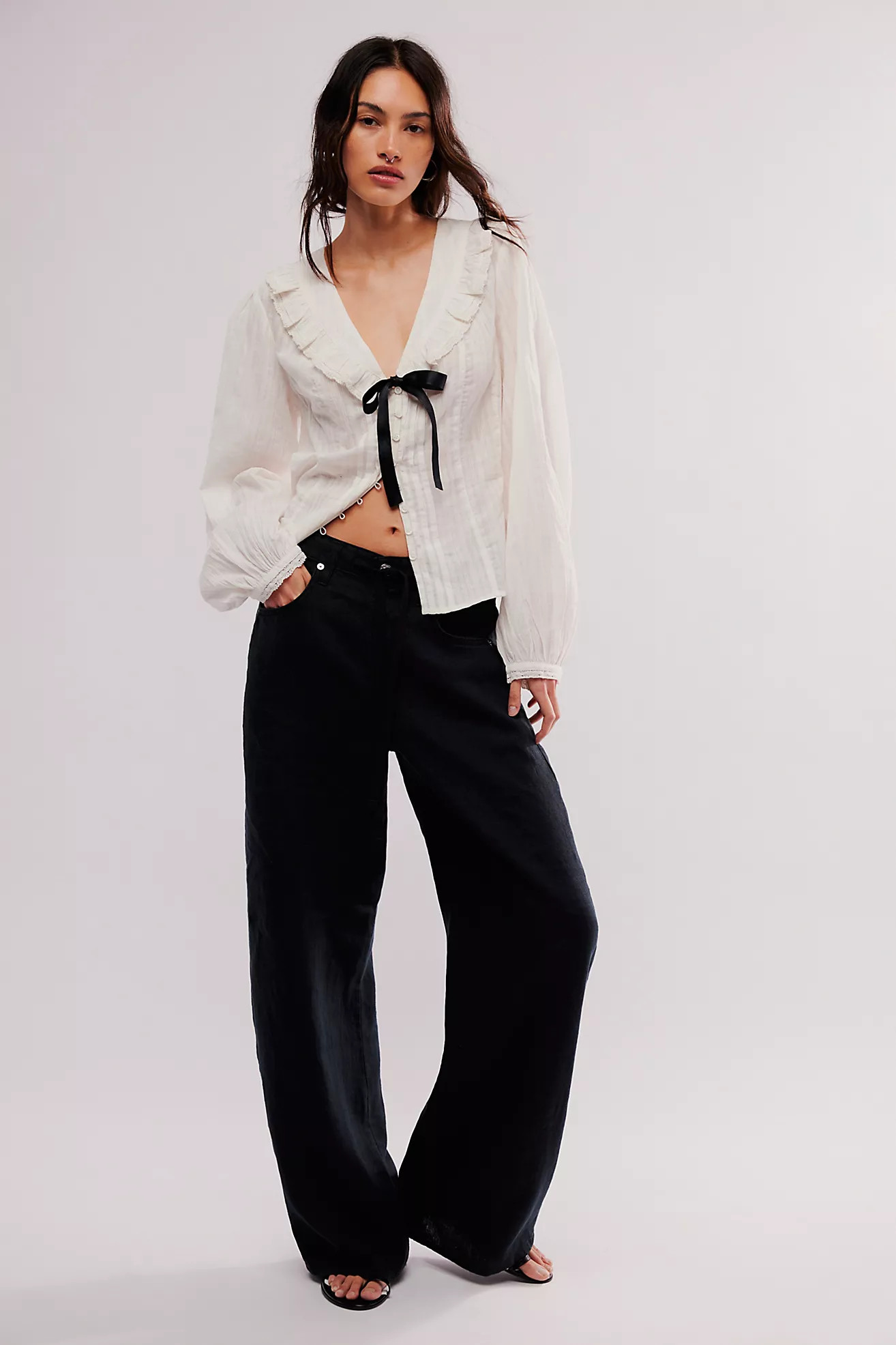 Citizens of Humanity Brynn Drawstring Linen Trousers | Free People (UK)