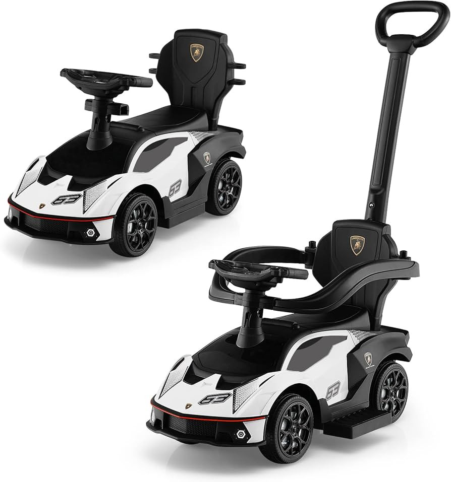Costzon Push Cars for Toddlers 1-3, 3 in 1 Licensed Lamborghini Stroller Sliding Walking Car w/Ha... | Amazon (US)
