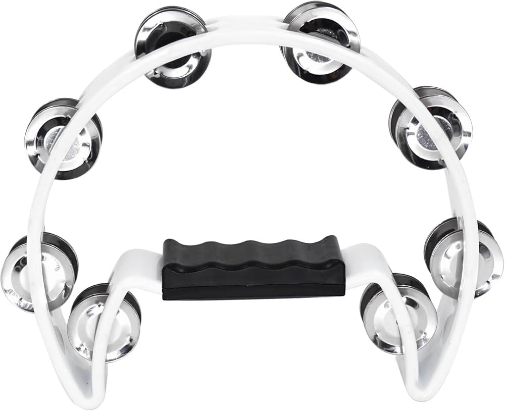 Soulmate Tambourine Metal Jingles Hand Held Percussion Half-Moon Tambourine for Adult Musical Ins... | Amazon (US)