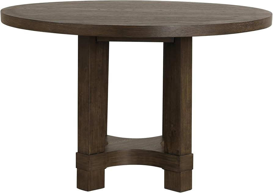New Classic Furniture Cityscape Round Wood Dining Table, Walnut | Amazon (US)