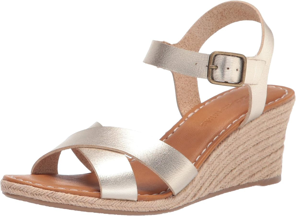 Amazon.com: Amazon Essentials Women's Espadrille Wedge Sandal, Gold, 8.5 : Clothing, Shoes & Jewe... | Amazon (US)