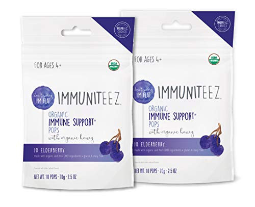 Lolleez Imuniteez Organic Lollipops for Immune Support – Perfect for Supporting Your Little One’s Immune System – Elderberry, 2-Pack (10-Count Bags, 20 Total) | Amazon (US)