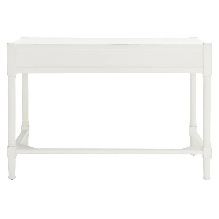 SAFAVIEH Filbert Solid Retro 2-Drawer Writing Desk, Distressed White | Walmart (US)