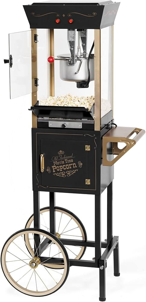 Nostalgia Popcorn Maker Machine - Professional Cart With 8 Oz Kettle Makes Up to 32 Cups - Vintag... | Amazon (US)