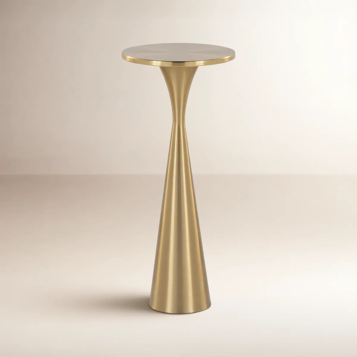 Raffaella 22" H x 9.5" W Round Metal Pedestal Side Table | Wayfair North America