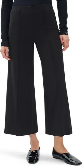 rag & bone Irina Wide Leg Crop Pants in Black at Nordstrom, Size Xx-Small | Nordstrom