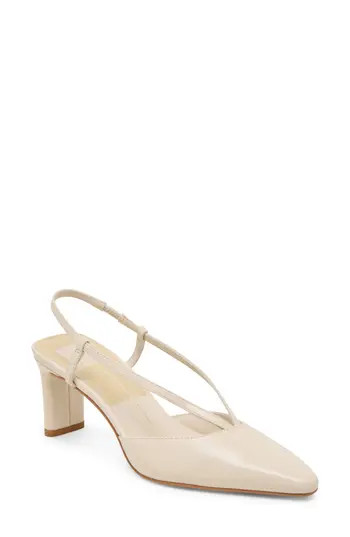 Dolce Vita Ginay Slingback Pump in Bone Leather at Nordstrom Rack, Size 7 | Nordstrom Rack
