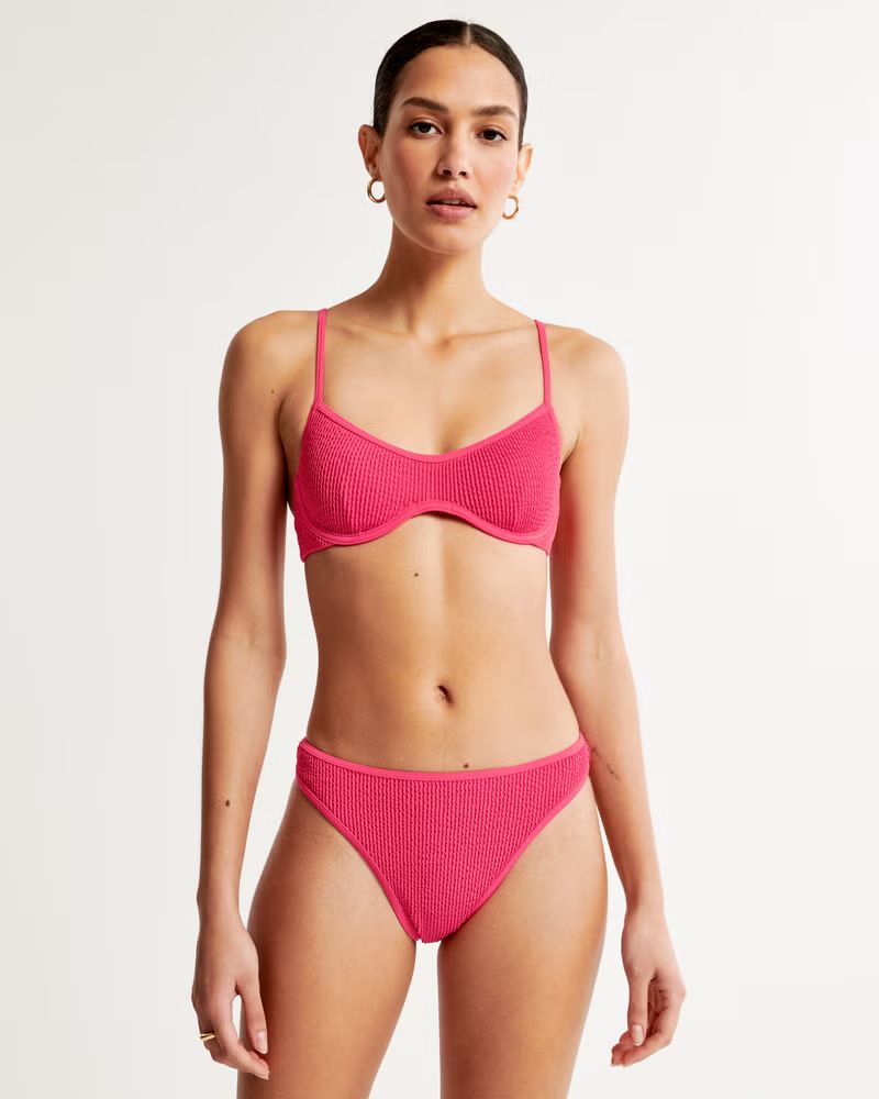 Women's Mid-Rise High-Leg Moderate Bottom | Women's Swimwear | Abercrombie.com | Abercrombie & Fitch (US)