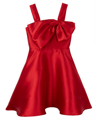 Girls' 7-16 Asymmetrical Bow Sleeveless Mikado Dress | Macy's