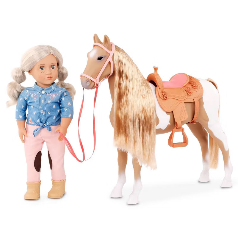 Our Generation Palomino Hair Play Horse Accessory Set for 18" Dolls | Target