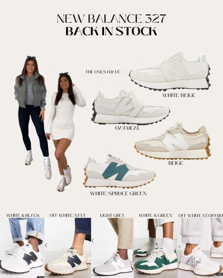 Back in stock new balance trainers 327 - ASOS - The ones I own are the White/Beige colour tagged below in ‘exact products’ - I wear a size 6 (true to size) x

#LTKSeasonal #LTKshoecrush #LTKActive