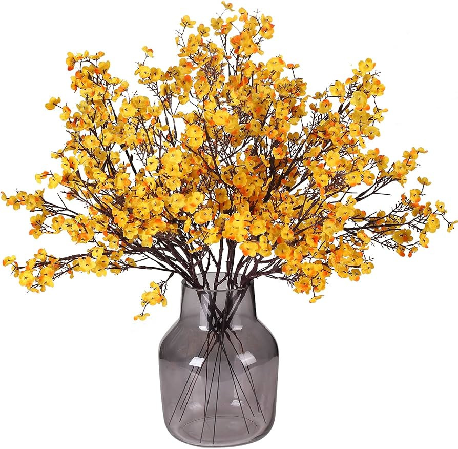 Momkids 6 Pcs Faux Flower Fake Babys Breath Flower Bulk Artificial Gypsophila Bouquet Silk Floral... | Amazon (US)