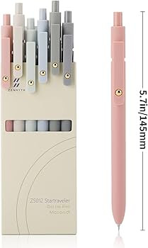 Ddaowanx Gel Pens, 6 Pcs 0.5mm Quick Dry Black Ink Pens Fine Point Smooth Writing Pens, Cute Offi... | Amazon (US)