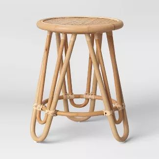 Tenella Round Rattan End Table Natural - Opalhouse™ designed with Jungalow™ | Target