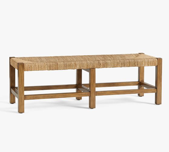 Malibu Woven Backless Bench | Pottery Barn (US)