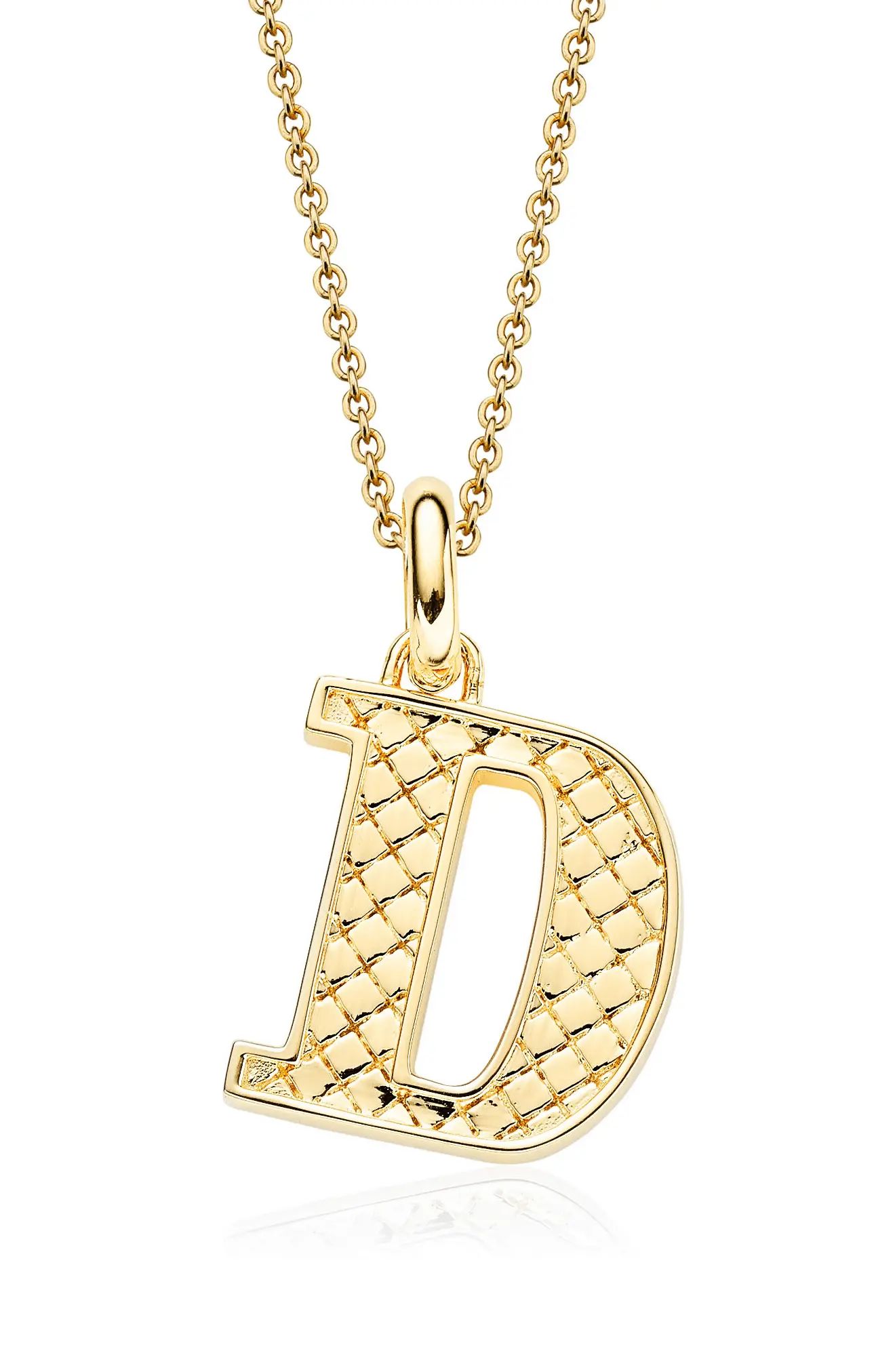 Monica Vinader Alphabet Pendant in Gold- D at Nordstrom | Nordstrom