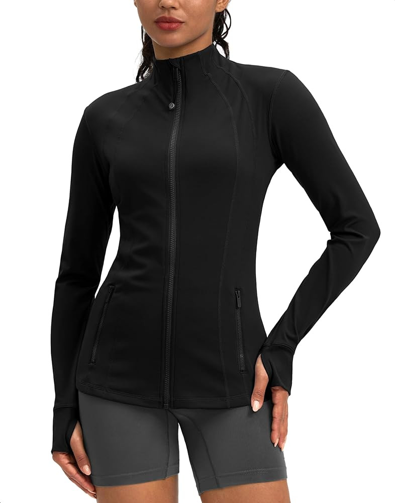G Gradual Women's Zip Up Workout Jackets with Pockets Slim Fit Cottony Soft Jacket for Running At... | Amazon (US)