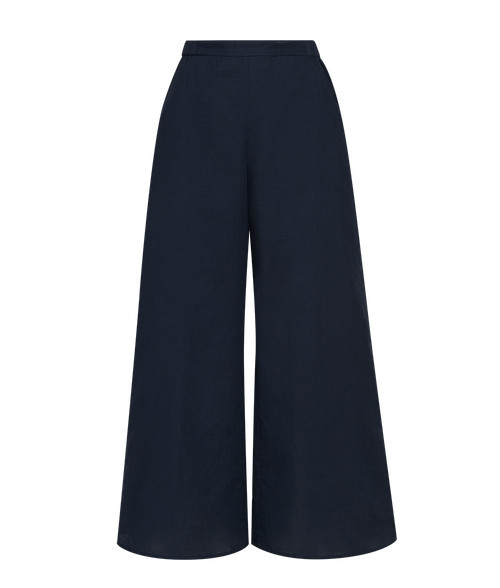 Ansea The Gauze Wide Leg Pant in Navy at Nordstrom, Size X-Large | Nordstrom